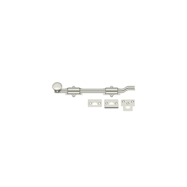 Deltana 10 Surface Bolt with Offset; Heavy Duty; Bright Nickel Finish FPG1014 - main